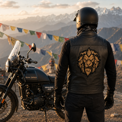 Lion Sand Back Patch Embroidered 10*9 inches