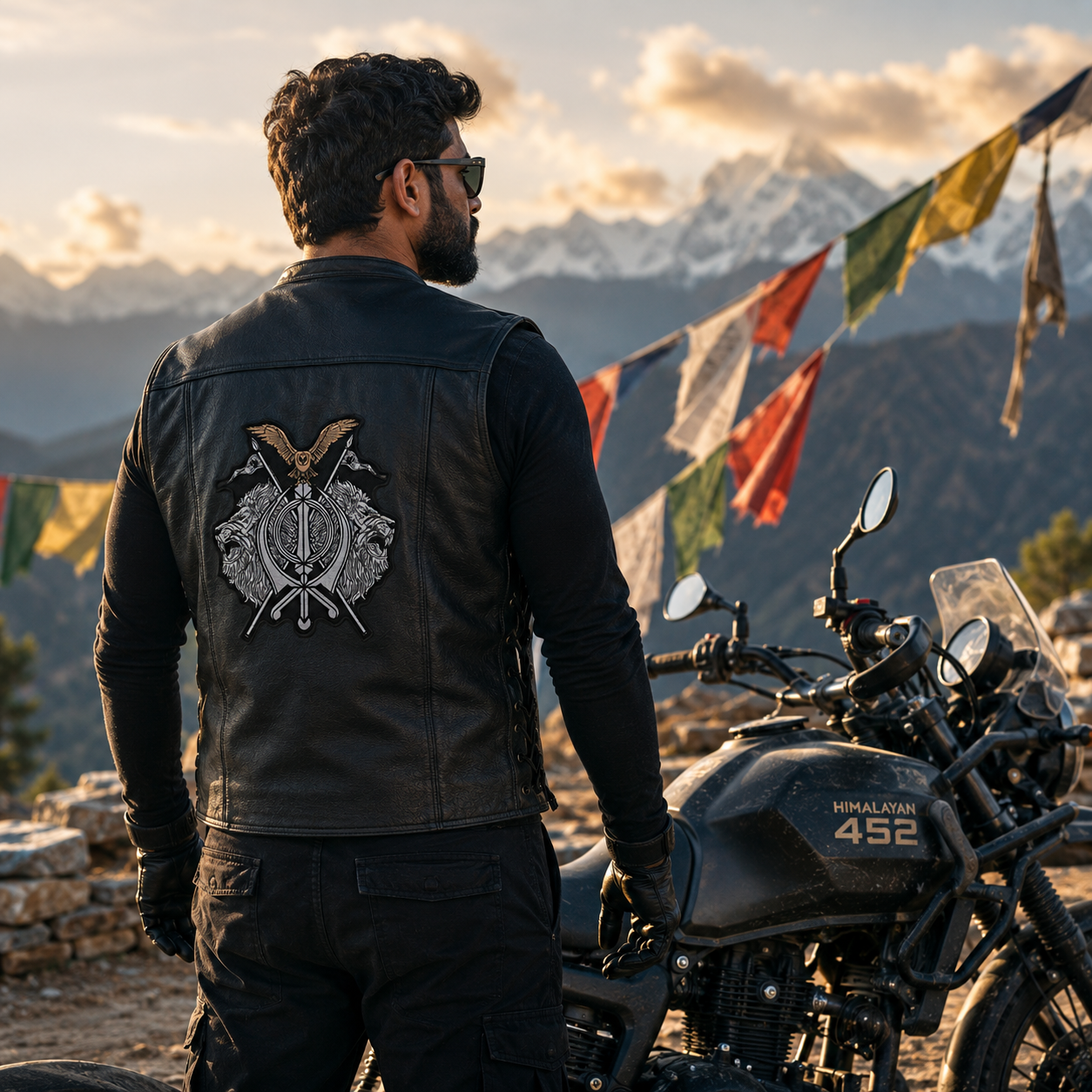 Lion Khanda With White Back Patch 11 inches