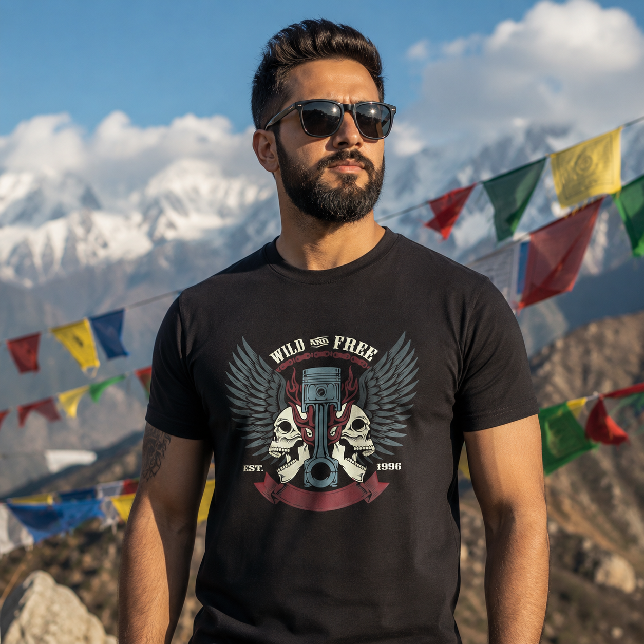 Wild And Free Biker T-shirt