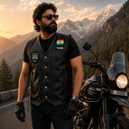 Proud Indian Biker Premium Embroidered Biker Patch | Iron-On & Sew-On | 2.95 × 2.17 Inches