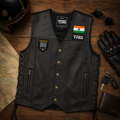 Proud Indian Biker Premium Embroidered Biker Patch | Iron-On & Sew-On | 2.95 × 2.17 Inches