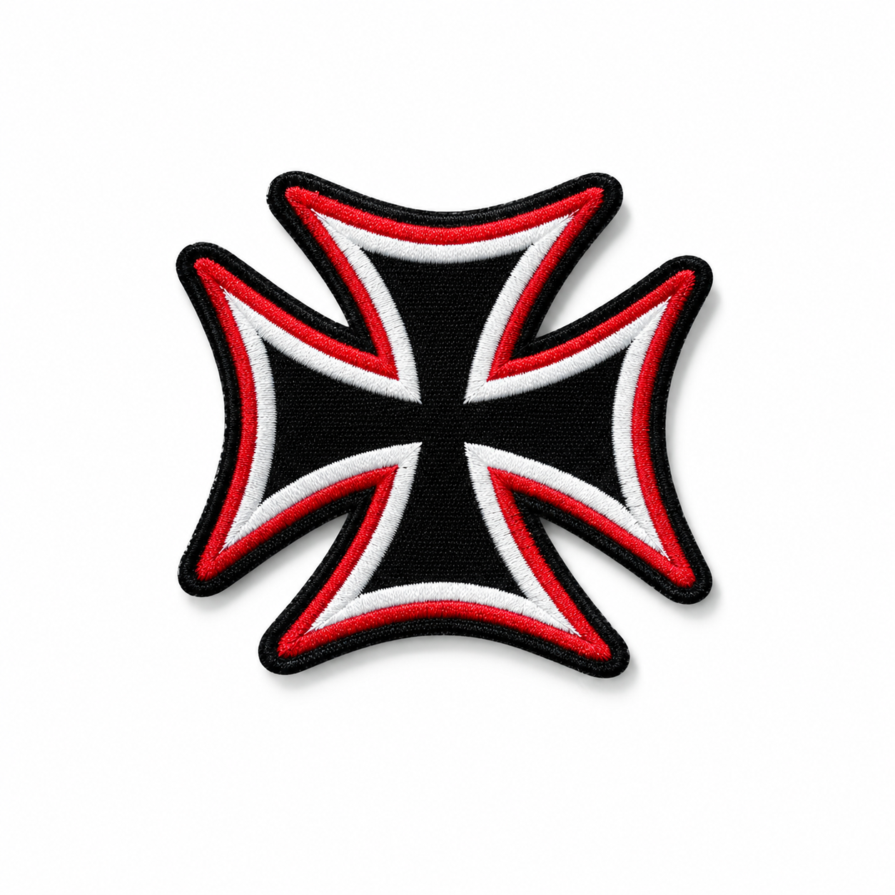 Cross Emblem Premium Embroidered Biker Patch | Iron-On & Sew-On | 3 × 3 Inches