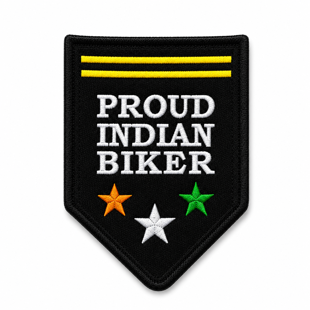 Proud Indian Biker Premium Embroidered Biker Patch | Iron-On & Sew-On | 2.95 × 2.17 Inches