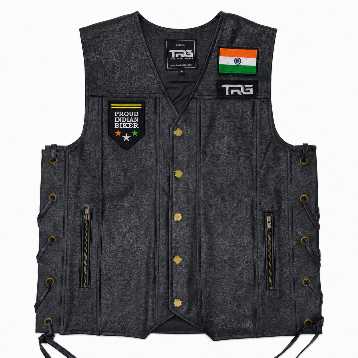 Proud Indian Biker Premium Embroidered Biker Patch | Iron-On & Sew-On | 2.95 × 2.17 Inches