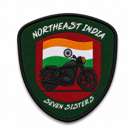 Northeast India Seven Sisters Premium Embroidered Biker Patch | Iron-On & Sew-On | 3.5 × 3.7 Inches