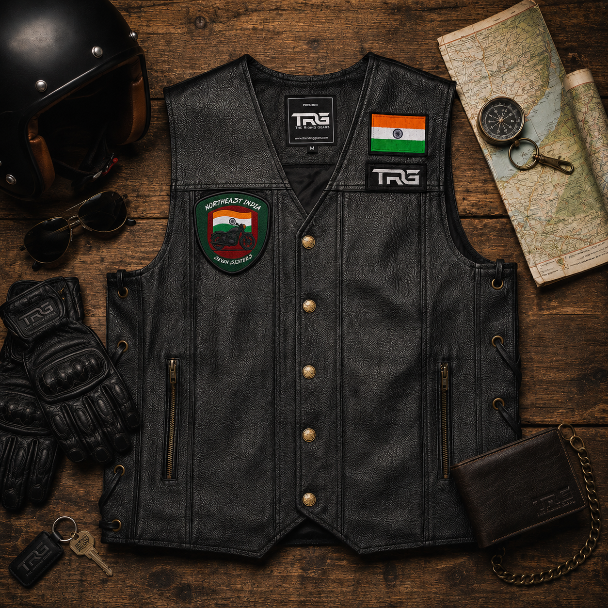 Northeast India Seven Sisters Premium Embroidered Biker Patch | Iron-On & Sew-On | 3.5 × 3.7 Inches