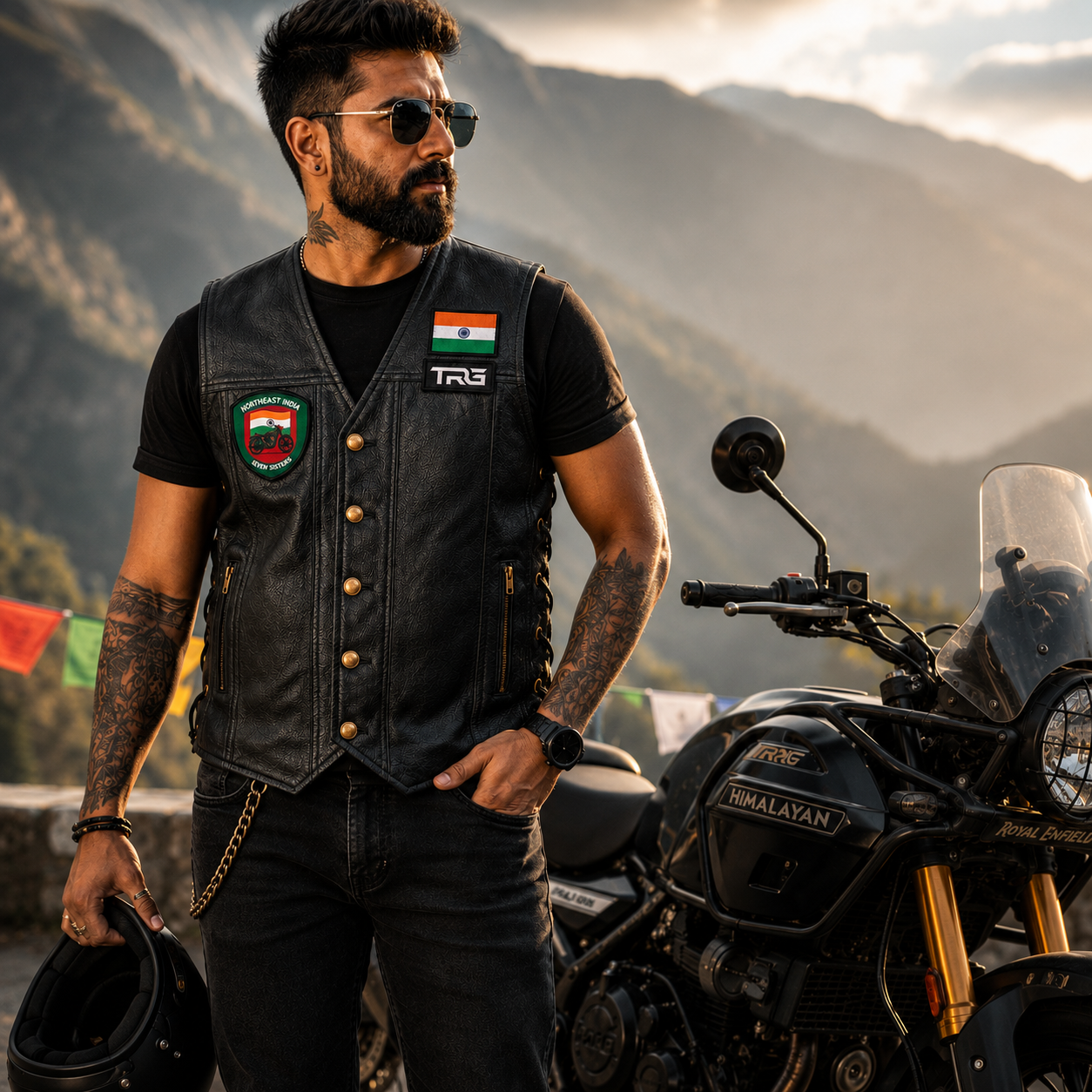 Northeast India Seven Sisters Premium Embroidered Biker Patch | Iron-On & Sew-On | 3.5 × 3.7 Inches