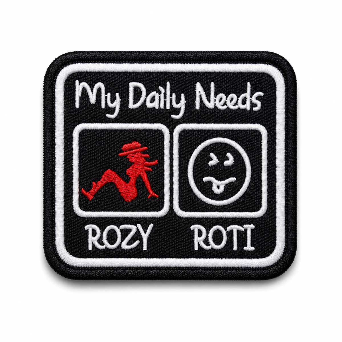 My Daily Needs Rozy And Roti Premium Embroidered Patch | Iron-On & Sew-On | 2.9 × 3.2 Inches