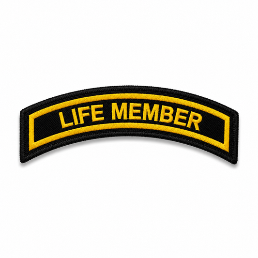 Life Member Front Embroidery Patch, 4*1 inches