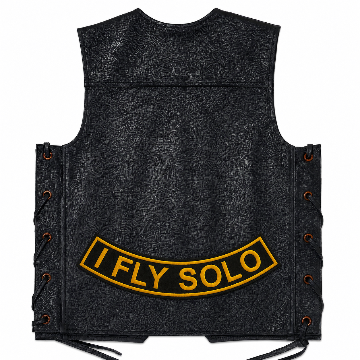 I Fly Solo Back Premium Embroidered Biker Patch | Iron-On & Sew-On | 2.5 × 13 Inches