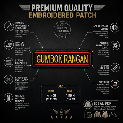 Gumbok Rangan Expedition Embroidery Patch – 1 × 4 Inches