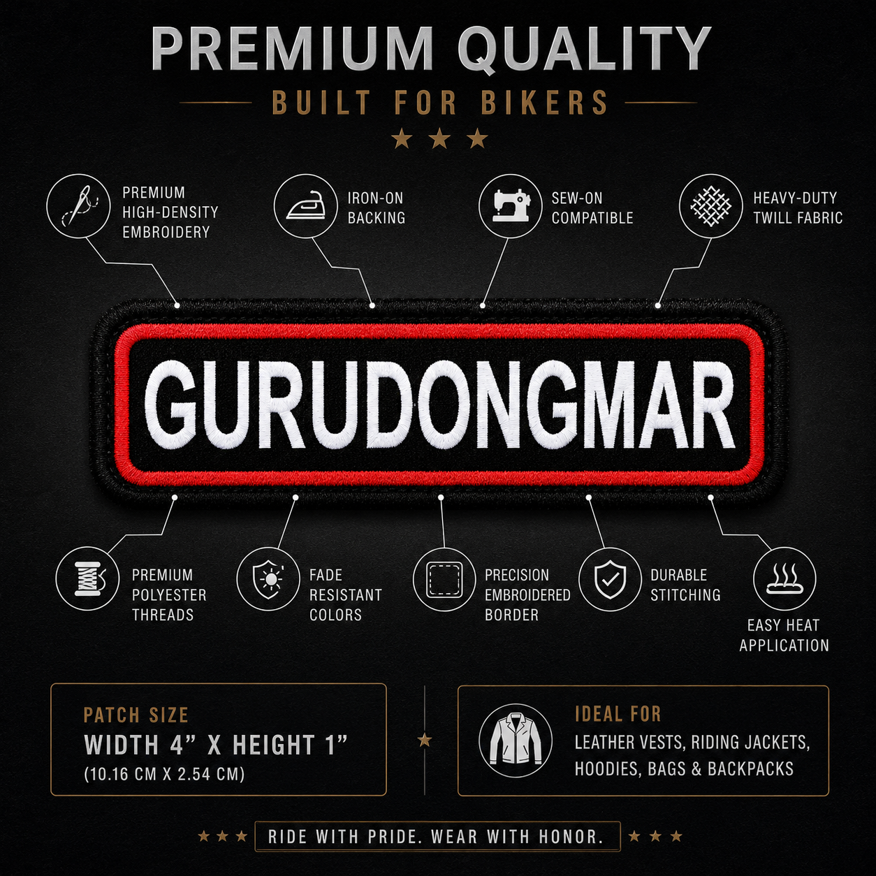 Gurudongmar Expedition Embroidery Patch – 1 × 4 Inches