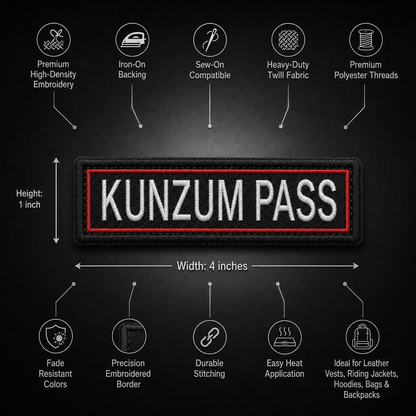 Kunzum Pass Expedition Embroidery Patch – 1 × 4 Inches