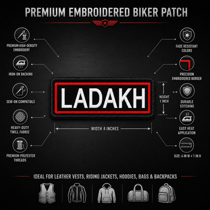 Ladakh Expedition Embroidery Patch – 1 × 4 Inches