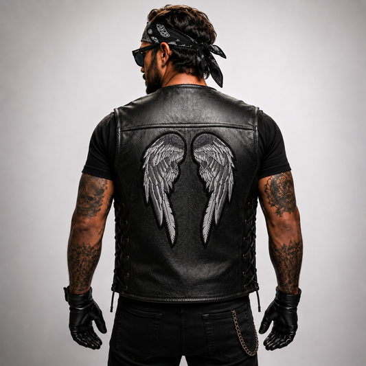 Wings Back Premium Embroidered Patch | Iron-On & Sew-On | 13 × 5.5 Inches