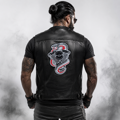 Snake Logo Back Patch Embroidered 10*6 inches