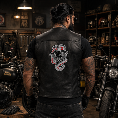 Snake Logo Back Patch Embroidered 10*6 inches