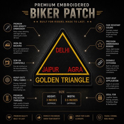 Golden Triangle Expedition Embroidery Patch – 3.5 × 3 Inches