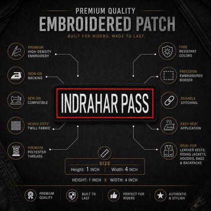 Indrahar Pass Expedition Embroidery Patch – 1 × 4 Inches