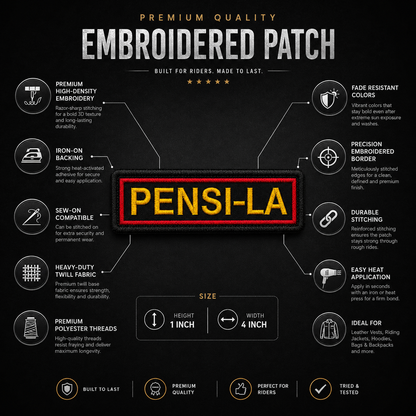 Pensi La Expedition Embroidery Patch – 1 × 4 Inches