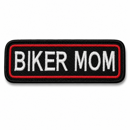 Biker Mom Expedition Embroidery Patch – 1 × 4