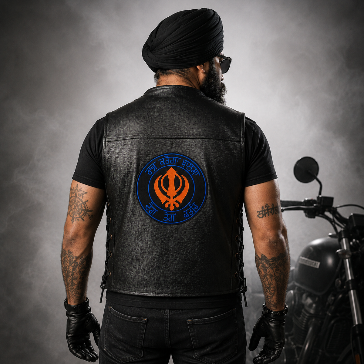 Raj Karega Khalsa Back Premium Embroidered Patch | Iron-On & Sew-On | 12 × 12 Inches