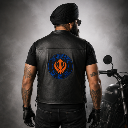 Raj Karega Khalsa Back Premium Embroidered Patch | Iron-On & Sew-On | 12 × 12 Inches
