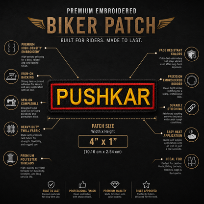 Pushkar Expedition Embroidery Patch – 1 × 4 Inches