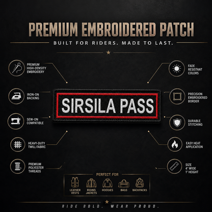 Sirsila Pass Expedition Embroidery Patch – 1 × 4 Inches