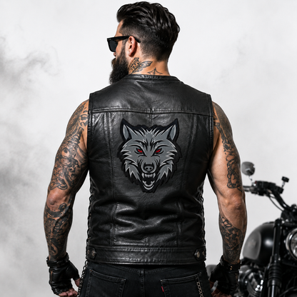 Wolf Logo Back Patch Embroidered 10*6 inches
