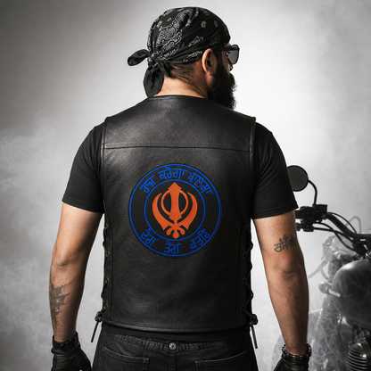 Raj Karega Khalsa Back Premium Embroidered Patch | Iron-On & Sew-On | 12 × 12 Inches