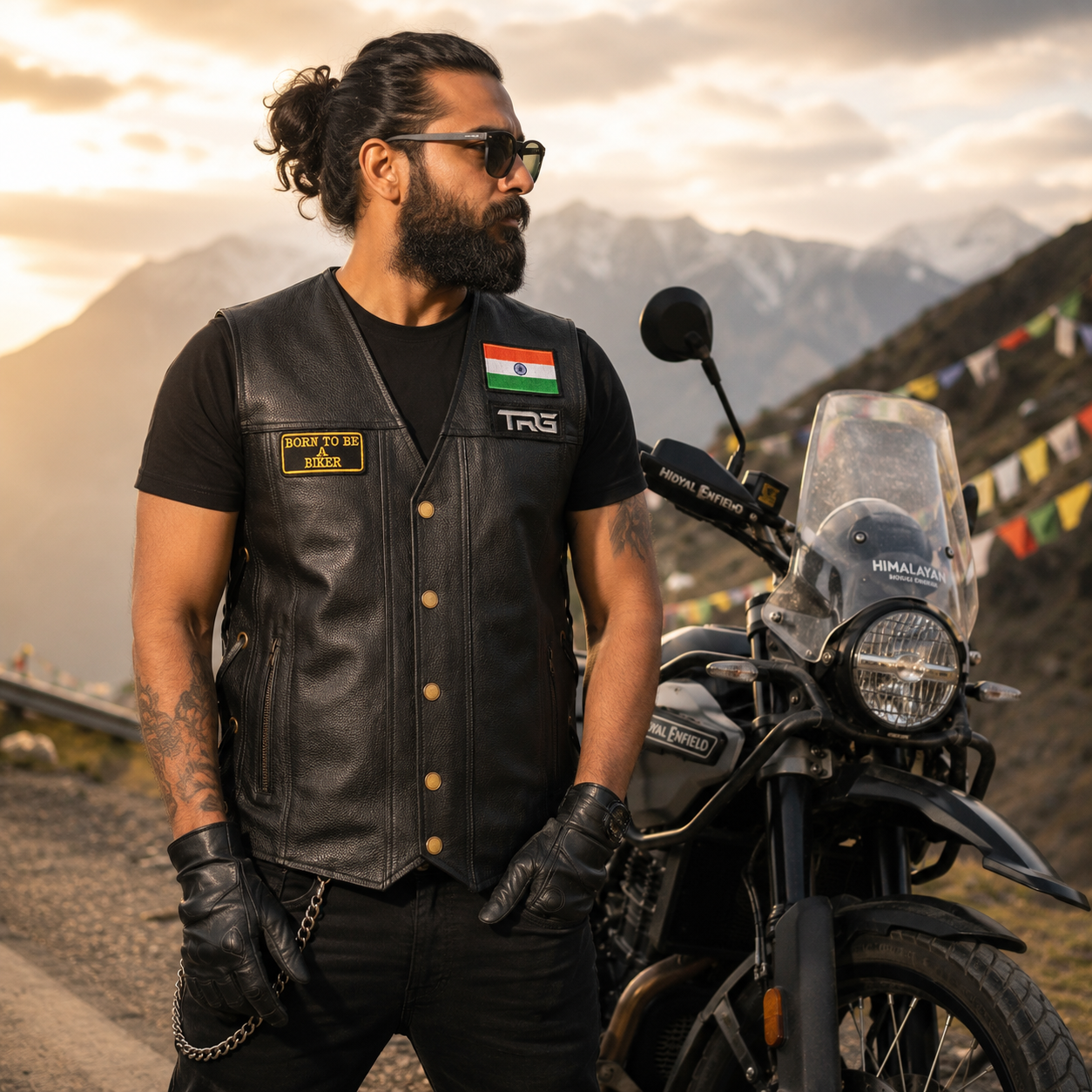 Born To Be Biker Premium Embroidered Biker Patch | Iron-On & Sew-On | 1.4 × 3 Inches