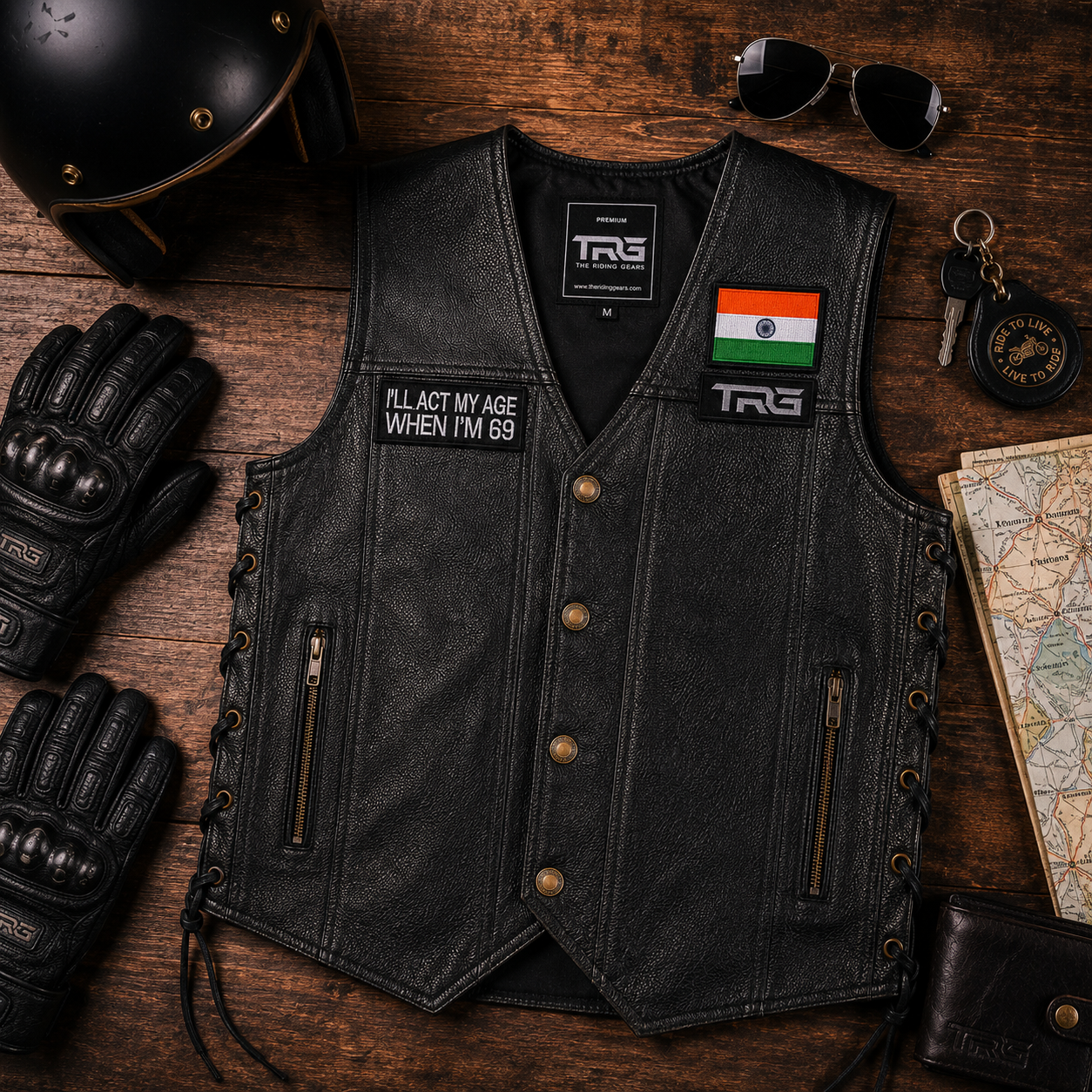 I'LL Act My Age When I"m 69 Biker Patch, 4.5*1.75 inches
