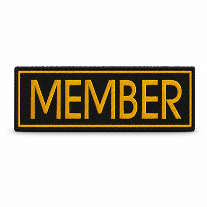 Member Back Embroidery Patch, 11*4 inches