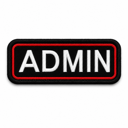 Admin Front Embroidery Patch, 3.5*1.2 inches