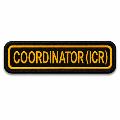 Coordinator ( ICR ) Front Embroidery Patch, 4.5*1.75 inches