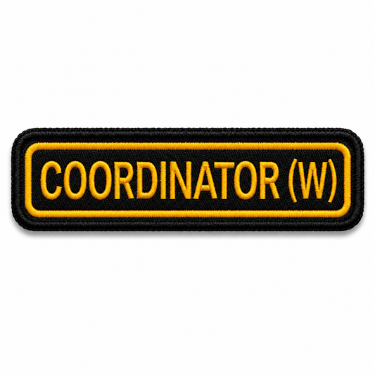 Coordinate ( W ) Front Embroidery Patch, 5.5*1.5 inches