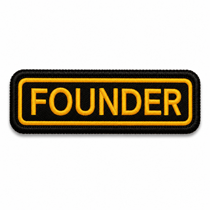 Founder Front Embroidery Patch, 4.5*1.5 inches