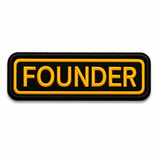 Founder Front Embroidery Patch, 4.5*1.5 inches