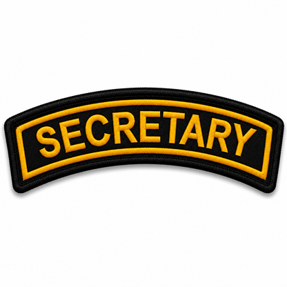Secretary Front Embroidery Patch, 4.5*1.5 inches