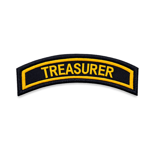 Treasurer Front Embroidery Patch, 4.5*1.7 inches