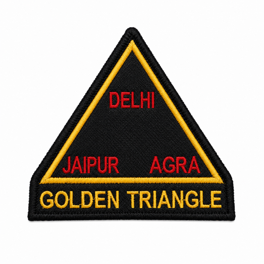 Golden Triangle Expedition Embroidery Patch – 3.5 × 3 Inches