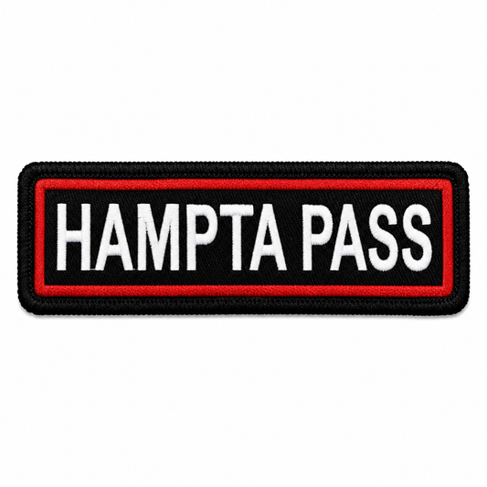 Hampta Pass Expedition Embroidery Patch – 1 × 4 Inches
