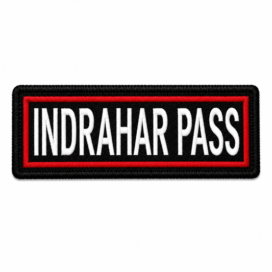 Indrahar Pass Expedition Embroidery Patch – 1 × 4 Inches