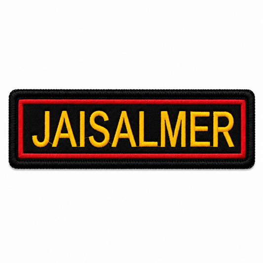 Jaisalmer Expedition Embroidery Patch – 1 × 4 Inches