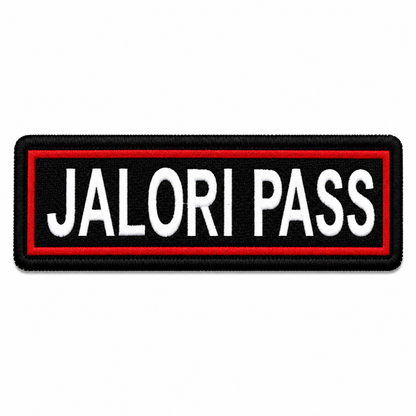 Jalori Pass Expedition Embroidery Patch – 1 × 4 Inches