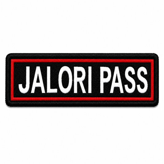 Jalori Pass Expedition Embroidery Patch – 1 × 4 Inches