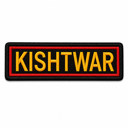 Kishtwar Expedition Embroidery Patch – 1 × 4 Inches