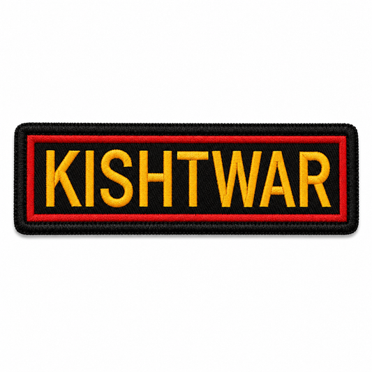 Kishtwar Expedition Embroidery Patch – 1 × 4 Inches