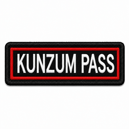 Kunzum Pass Expedition Embroidery Patch – 1 × 4 Inches